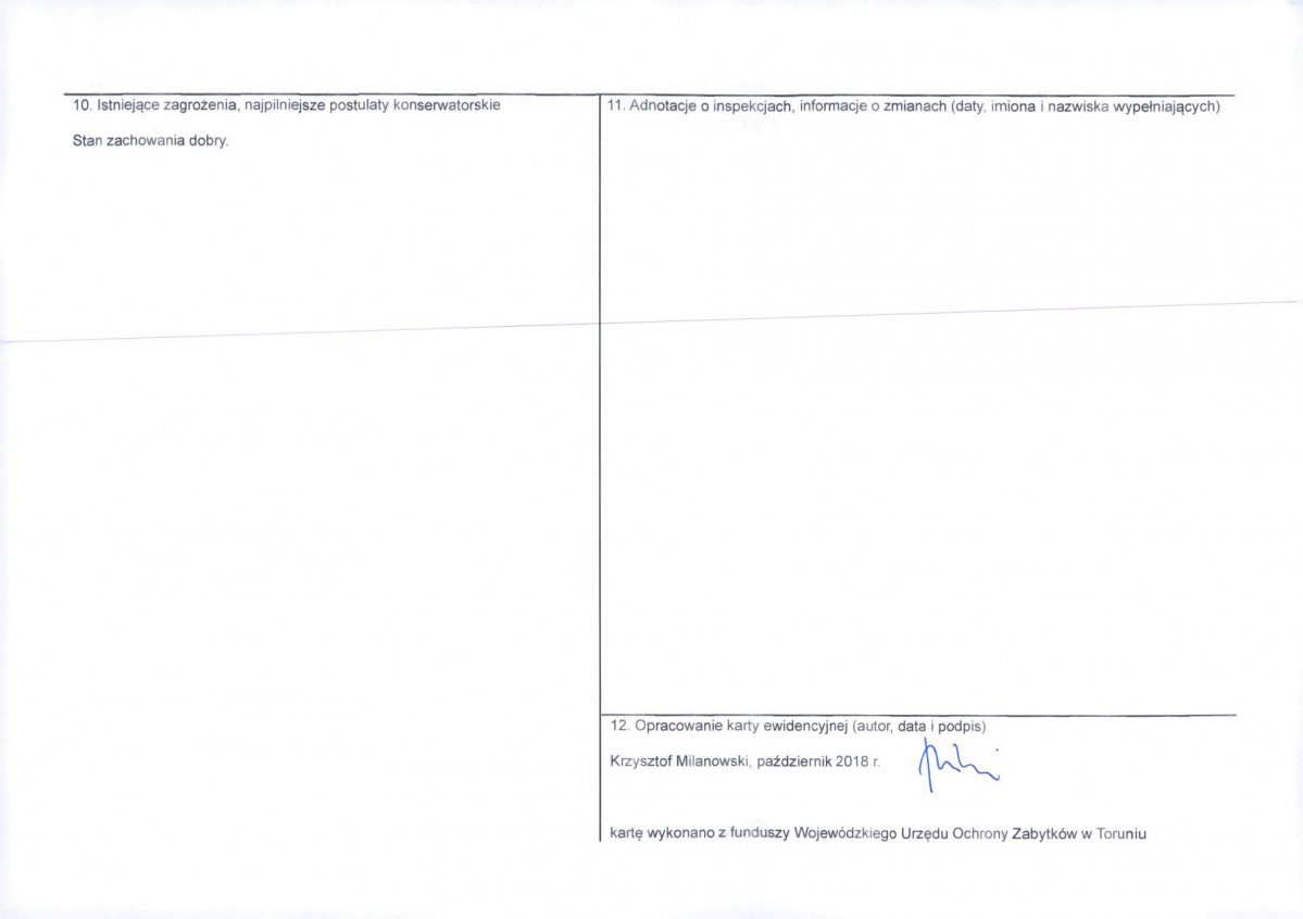 KEZN - Karta obiektu niewpisanego do rejestru, skan nr 2