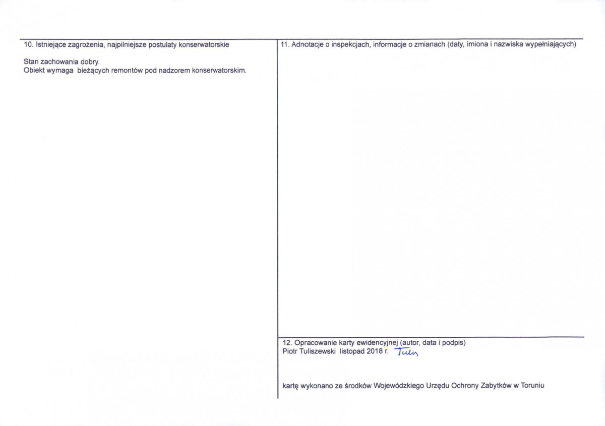 KEZN - Karta obiektu niewpisanego do rejestru, skan nr 2