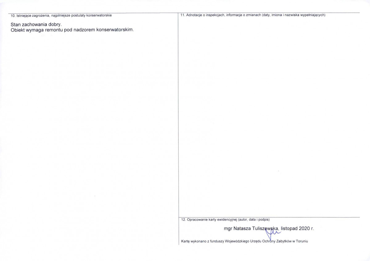 KEZN - Karta obiektu niewpisanego do rejestru, skan nr 2