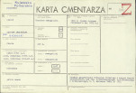 KC - Karta cmentarza, skan nr 1