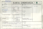 KC - Karta cmentarza, skan nr 1