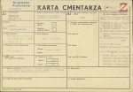 KC - Karta cmentarza, skan nr 1