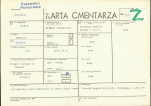 KC - Karta cmentarza, skan nr 1