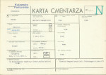 KC - Karta cmentarza, skan nr 1