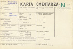 KC - Karta cmentarza, skan nr 1