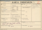 KC - Karta cmentarza, skan nr 1