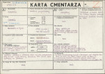 KC - Karta cmentarza, skan nr 1