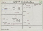 KC - Karta cmentarza, skan nr 1