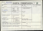 KC - Karta cmentarza, skan nr 1