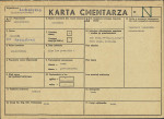 KC - Karta cmentarza, skan nr 1