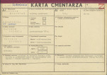 KC - Karta cmentarza, skan nr 1