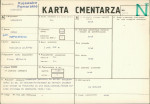 KC - Karta cmentarza, skan nr 1