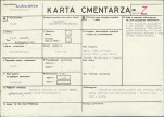 KC - Karta cmentarza, skan nr 1