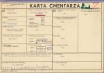KC - Karta cmentarza, skan nr 1