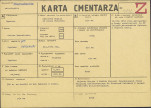 KC - Karta cmentarza, skan nr 1