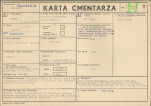 KC - Karta cmentarza, skan nr 1
