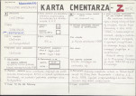 KC - Karta cmentarza, skan nr 1