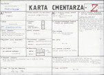 KC - Karta cmentarza, skan nr 1