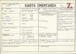 KC - Karta cmentarza, skan nr 1