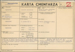 KC - Karta cmentarza, skan nr 1