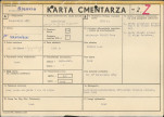 KC - Karta cmentarza, skan nr 1