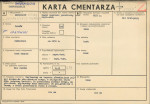 KC - Karta cmentarza, skan nr 1