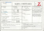 KC - Karta cmentarza, skan nr 1