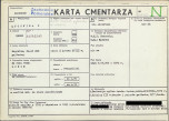 KC - Karta cmentarza, skan nr 1
