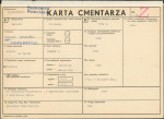 KC - Karta cmentarza, skan nr 1