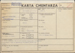 KC - Karta cmentarza, skan nr 1