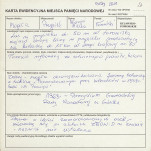karta ewidencyjna, skan nr 1