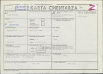 KC - Karta cmentarza, skan nr 1