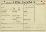 KC - Karta cmentarza, skan nr 1