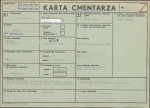 KC - Karta cmentarza, skan nr 1